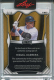 2025 MIguel Cabrera Leaf Metal PURPLE INCRIPTION AUTO 05/10 AUTOGRAPH #I-MG1 Detroit Tigers