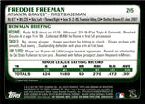 2011 Freddie Freeman Bowman ROOKIE RC #205 Atlanta Braves 11