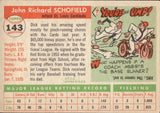 1955 Dick Schofield Topps #143 St. Louis Cardinals BV $20