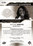 2023 Rhyne Howard Upper Deck Goodwin Champions AUTO AUTOGRAPH #A-RH Atlanta Dream