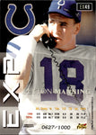 1999 Peyton Manning Playoff Prestige EXP REFLECTIONS REPEAT PERFORMERS GOLD 0627/1000 #EX49 Indianapolis Colts HOF