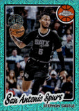 2025-26 Stephon Castle Topps Chrome '81-82 AQUA MOJO REFRACTOR 061/199 San Antonio Spurs