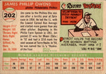 1955 Jim Owens Topps HIGH NUMBER ROOKIE RC #202 Philadelphia Phillies BV $80