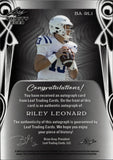 2023 Riley Leonard Leaf Trinity PLATINUM ROOKIE AUTO 02/25 AUTOGRAPH #BA-RL1 Indianapolis Colts