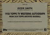 2024 Ozzie Smith Topps Archives 1958 TV WESTERNS AUTO AUTOGRAPH #58WA-CZ St. Louis Cardinals HOF