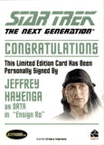 2011 Jeffrey Hayenga as Orta Rittenhouse The Complete Star Trek: The Next Generation Series 1 AUTO AUTOGRAPH #_JEHA Ensign Ro