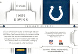 2023 Josh Downs Panini National Treasures ROOKIE PATCH AUTO 07/25 AUTOGRAPH RELIC #RTS-JDS Indianapolis Colts