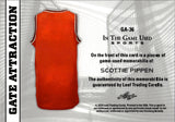 2025 Scottie Pippen Leaf In the Game Used BLUE FOIL GATE ATTRACTION DUAL JERSEY 19/55 RELIC #GA-36 Chicago Bulls HOF
