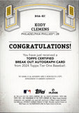 2024 Kody Clemens Topps Tier One BLUE BRK OUT AUTO 07/99 AUTOGRAPH #BOA-KC Philadelphia Phillies