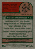 2024 Kyle Harrison Topps Heritage ROOKIE RED INK REAL ONE AUTO 35/75 AUTOGRAPH #ROA-KHA San Francisco Giants