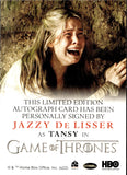 2022 Jazzy De Lisser as Tansy Rittenhouse Game of Thrones The Complete Series 2 FULL BLEED AUTO AUTOGRAPH #_JADL 1