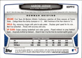 2013 Aaron Judge Bowman ROOKIE RC #BDPP19 New York Yankees 8