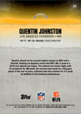 2025 Quentin Johnston Topps Signature Class RED LAVA 23/25 #31 Los Angeles Chargers