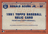 2026 Ronald Acuna Jr. Topps 1991 DESIGN JERSEY RELIC #91R-RAJ Atlanta Braves