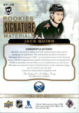 2022-23 Jack Quinn Upper Deck The Cup ROOKIES SIGNATURE MATERIALS AUTOGRAPH PATCH RPA RC 93/99 #SP-JQ Buffalo Sabres