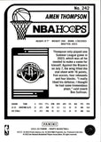 2023-24 Amen Thompson Panini NBA Hoops PREMIUM BOX SET ROOKIE 042/199 RC #242 Houston Rockets