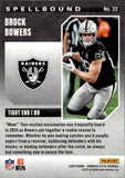 2025 Brock Bowers Donruss Elite ORANGE SPELLBOUND "W" 046/199 #22 Las Vegas Raiders