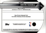2025-26 Devin Vassell Bowman Chrome AUTO AUTOGRAPH #BCA-DV San Antonio Spurs