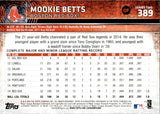 2015 Mookie Betts Topps Series 2 FUTURE STARS GOLD 1442/2015 #389 Boston Red Sox