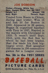 1951 Joe Dobson Bowman #36 Chicago White Sox BV $20