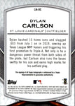 2021 Dylan Carlson Topps Tribute ROOKIE LEAGUE INAUGURATIONS AUTO 84/99 AUTOGRAPH RC #LIA-DC St. Louis Cardinals