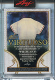 2026 Willie Mays Leaf Art of Sport PURPLE FOIL VIRTUOSO JERSEY 2/6 RELIC #V-35 San Francisco Giants HOF