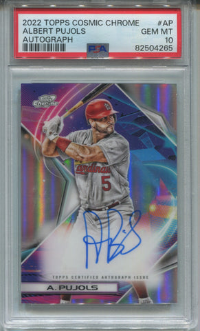 2022 Albert Pujols Topps Cosmic Chrome AUTO AUTOGRAPH PSA 10 #AP St. Louis Cardinals 4265