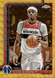 2025-26 Bilal Coulibaly Topps Chrome GOLD WAVE REFRACTOR 45/50 #208 Washington Wizards