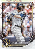 2025 Christian Yelich Bowman RETRO LOGO FOIL SP #67 Milwaukee Brewers