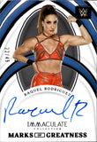 2022 Raquel Rodriguez Panini Immaculate WWE MARKS OF GREATNESS AUTO 22/49 AUTOGRAPH #MG-RRG Friday Night Smackdown