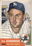 1953 Ray Scarborough Topps #213 New York Yankees BV $60