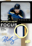2023-24 Hugh McGing Upper Deck Premier FOCUS ROOKIE PATCH AUTO 45/49 AUTOGRAPH RELIC #PFR-HU St. Louis Blues
