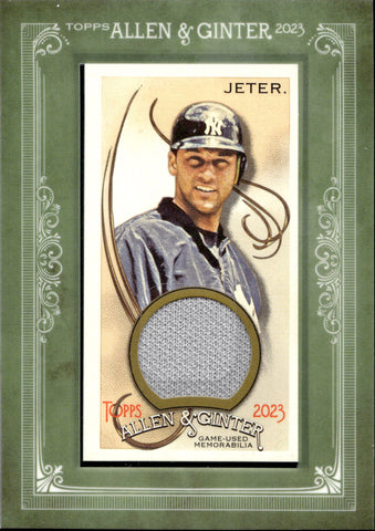 2023 Derek Jeter Topps Allen & Ginter MINI FRAMED JERSEY RELIC #MFR-DJ New York Yankees HOF