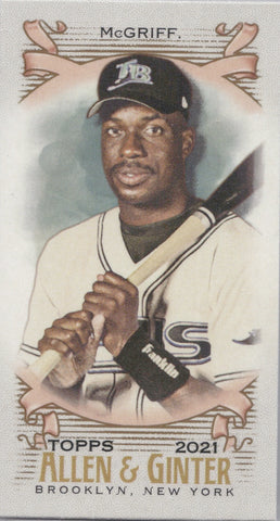 2021 Fred McGriff Topps Allen & Ginter MINI ALLEN & GINTER BACK #319 Tampa Bay Rays HOF