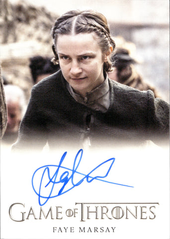 2020 Faye Marsay as The Waif Rittenhouse Game of Thrones The Complete Series FULL BLEED AUTO AUTOGRAPH #_FAMA