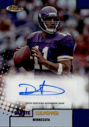 2024 Daunte Culpepper Topps Finest REFRACTOR AUTO AUTOGRAPH #FBA-DC Minnesota Vikings