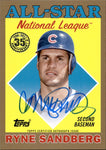 2023 Ryne Sandberg Topps 1988 GOLD ALL-STAR AUTO 13/25 AUTOGRAPH #88ASA-RS Chicago Cubs HOF