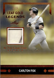 2024 Carlton Fisk Leaf In The Game Used GOLD LEGENDS JERSEY 4/5 RELIC #LGL-2 Chicago White Sox