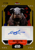 2023 Ian Whyte as Vetch Topps Finest Star Wars GOLD REFRACTOR AUTO 17/50 AUTOGRAPH #FA-IW