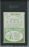 1968 Johnny Unitas Topps SGC 4.5 Baltimore Colts HOF 1608