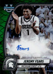 2024-25 Jeremy Fears Bowman University Chrome GREEN REPTILIAN REFRACTOR ROOKIE AUTO 67/75 AUTOGRAPH RC #75 Michigan State Spartans