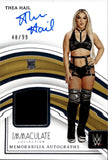 2024 Thea Hail Panini Immaculate WWE SHIRT AUTO 48/99 AUTOGRAPH RELIC #MA-THL NXT