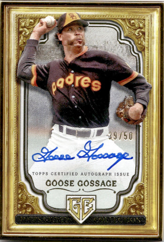 2024 Goose Gossage Topps Gilded GALLERY OF GOLD AUTO 39/50 AUTOGRAPH #GOG-GG San Diego Padres HOF