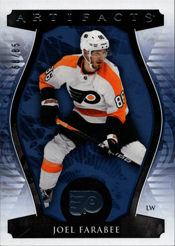 2023-24 Joel Farabee Upper Deck Artifacts BLUE 58/85 #60 Philadelphia Flyers