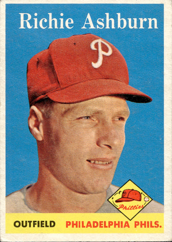 1958 Richie Ashburn Topps #230 Philadelphia Phillies BV $60