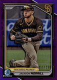 2024 Jackson Merrill Bowman Chrome PURPLE REFRACTOR 011/250 #BCP-145 San Diego Padres