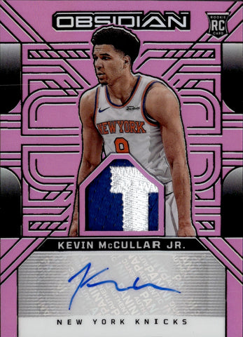 2024-25 Kevin McCullar Jr. Panini Obsidian PINK ROOKIE PATCH AUTO 34/49 AUTOGRAPH RELIC RC #RJI-KMJ New York Knicks