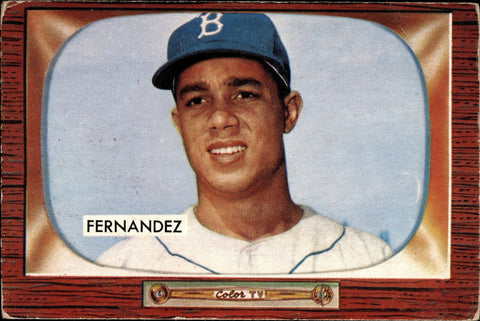 1955 Chico Fernandez Bowman ROOKIE RC #270 Brooklyn Dodgers BV $25