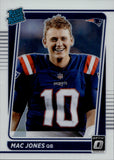 2021 Mac Jones Donruss Optic HOLO SILVER VARIATION RATED ROOKIE RC #206 New England Patriots