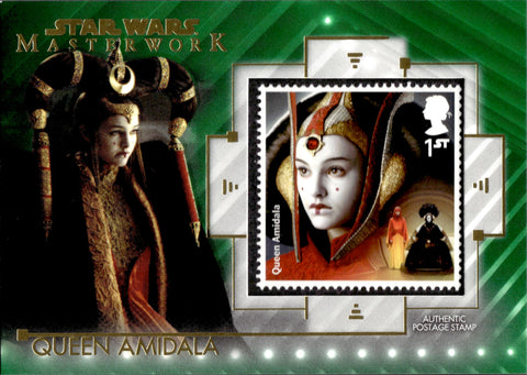 2020 Queen Amidala Topps Star Wars Masterwork GREEN STAMP 32/99 RELIC #SC-QA